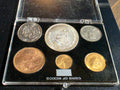 1964 Mexico Uncirculated Mint Set – 6 Coins Silver Un Peso & Centavos BU in Case